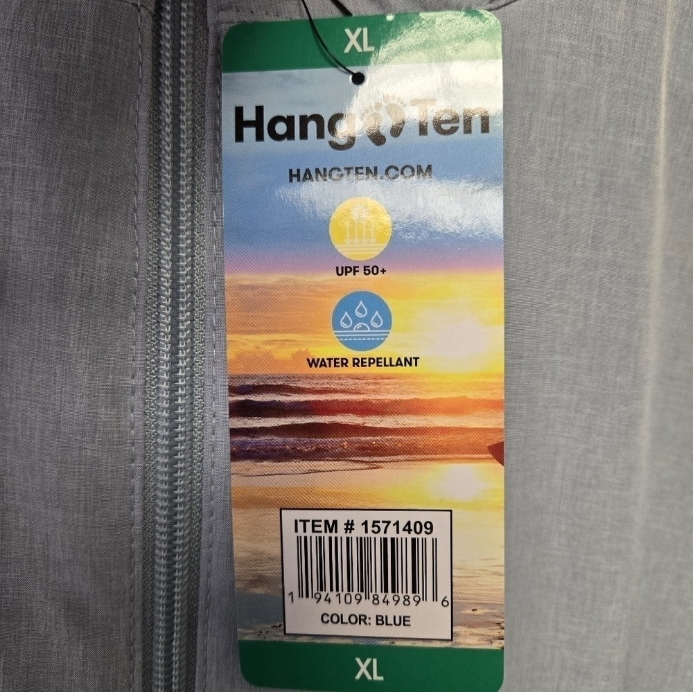 Hang Ten Water Repellant Jacket Blue XL - Picture 8 of 9